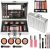 Набор декоративной косметики в алюминиевом кейсе с зеркалом Makeup set MC1488 Серебристый